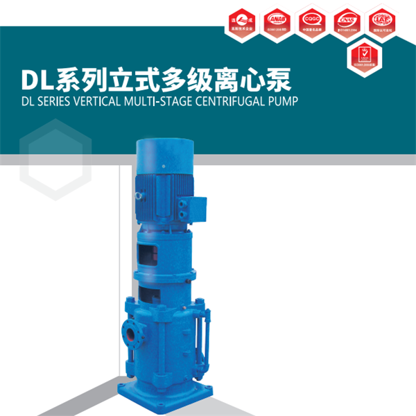 DL系列泵是立式、單吸、多級、分段式離心泵，供輸送清水及物理化學性質類似于水的85℃以下的液體之用。DLR型熱水泵輸送介質溫度為150℃以下